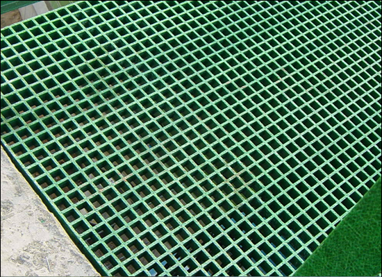 Reinforced fiberglass plastic grating, yellow for tree guards